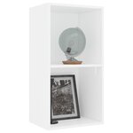 Vidaxl bibliothèque à 2 niveaux blanc 40x30x76 5 cm aggloméré