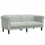 vidaXL Ensemble de canapés 3 Pièces gris clair velours