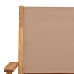 vidaXL Chaises de jardin lot de 2 taupe bois d'acacia massif et tissu