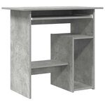 vidaXL Bureau Gris béton 80x45x74 cm Bois d’ingénierie