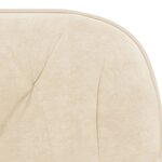 vidaXL Chaise pivotante de bureau Crème Velours