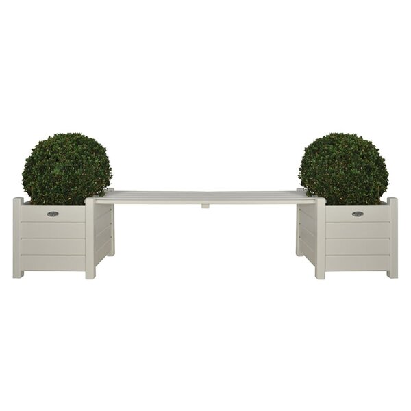Esschert Design Bacs à fleurs avec banc blanc CF33W