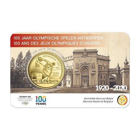 Pièce de monnaie 2 euro 1/2 belgique 2020 bu – jeux olympiques d’anvers