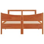 vidaXL Cadre de lit et tête de lit cire marron 160x200 cm bois de pin