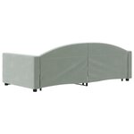 vidaXL Lit de jour avec lit gigogne gris clair 90x190 cm velours