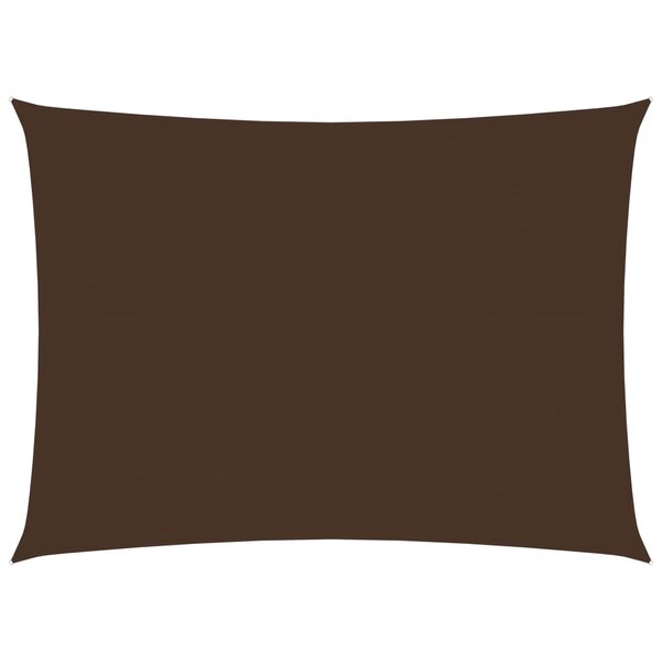 vidaXL Voile de parasol tissu oxford rectangulaire 6x7 m marron