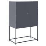 vidaXL Buffet haut anthracite 68 5x38 5x107 cm acier