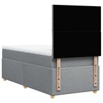 vidaXL Sommier à lattes de lit et matelas Gris clair 90x190 cm Tissu