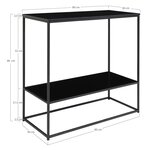 House Nordic Table console avec 2 étagères Avery Noir