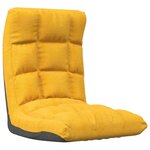 vidaXL Chaise pliable de sol Jaune moutarde Tissu