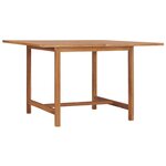 vidaXL Table à dîner de jardin 110x110x75 cm Bois massif de teck