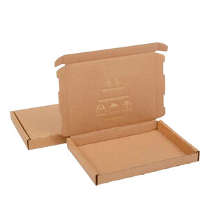 Boîte carrée en carton kraft micro-cannelé 18 x 19 x 6 cm