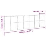vidaXL Lit surélevé de jardin Acier enduit de poudre 260x40x68 cm Vert
