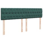 vidaXL Sommier à lattes de lit et matelas Vert foncé 180x200cm Velours