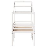 vidaXL Lit haut avec toit blanc 80x200 cm bois de pin massif