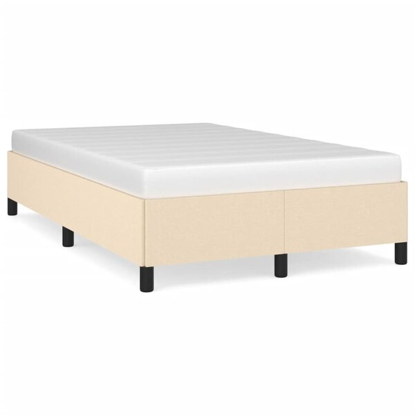 vidaXL Cadre de lit Crème 120 x 200 cm Tissu