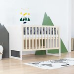 Lit bébé CHRUPPY 60 x 120 cm blanc et naturel