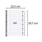 Intercalaires Imprimés À Touches Plastifiées - 12 Touches 1 À 12 - A4 - Blanc - X 25 - Exacompta