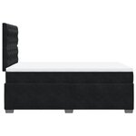 vidaXL Sommier à lattes de lit avec matelas noir 120x190 cm velours