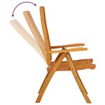 vidaXL Chaises de jardin pliables lot de 2 Bois d'eucalyptus massif