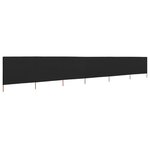 vidaXL Paravent 6 panneaux Tissu 800 x 160 cm Noir