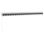 vidaXL Auvent rétractable anthracite 5x3 m tissu et aluminium