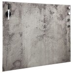 Tableau magnétique panneau écriture école maison bureau mural verre 40 x 40 cm gris 02_0045499