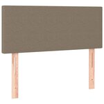 vidaXL Sommier à lattes de lit avec matelas taupe 120x190 cm tissu