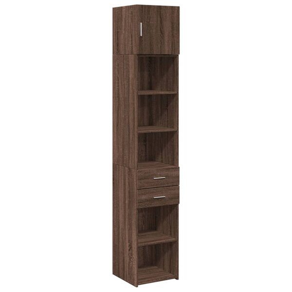 vidaXL Armoire de rangement mince chêne marron 40x42 5x225 cm