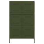 vidaXL Buffet haut vert olive 68x39x113 cm acier