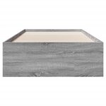 vidaXL Cadre de lit sonoma gris 75x190 cm bois d'ingénierie