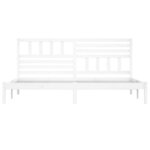 vidaXL Cadre de lit Blanc Bois de pin massif 200x200 cm