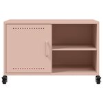 vidaXL Meuble TV rose 68x39x43 5 cm acier laminé à froid