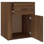 vidaXL Table de chevet Chêne marron 50x36x60 cm Bois d'ingénierie