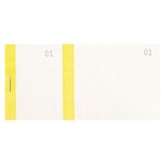 Bloc Vendeur À Bande Couleur 100 Feuillets Double Numérotage - Format 6  6x13 5 Cm - Jaune - X 50 - Exacompta