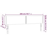 vidaXL Têtes de lit 2 Pièces Gris foncé 100x5x78/88 cm Velours