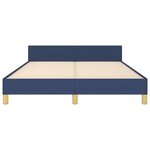 vidaXL Cadre de lit avec tête de lit Bleu 140x190 cm Tissu