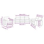 vidaXL Ensemble de canapés 3 Pièces avec coussins Jaune clair Tissu