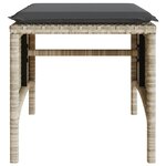 vidaXL Canapé de jardin 2 places avec table tabourets gris clair rotin