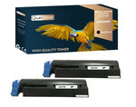 Qualitoner x2 toners 44992402 noir compatible pour oki