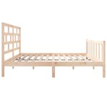 vidaXL Cadre de lit bois de pin massif 135x190 cm double