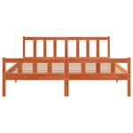 vidaXL Cadre de lit sans matelas cire marron 160x200cm bois pin massif