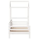 vidaXL Lit de jour avec toit blanc 90x200 cm bois de pin massif