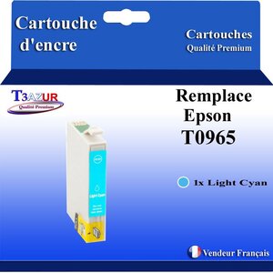 Cartouche Compatible pour Epson Stylus photo R2880 remplace Epson T0965 Light Cyan - T3AZUR
