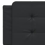 vidaXL Coussin de tête de lit noir 160 cm similicuir