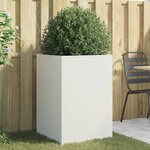 vidaXL Jardinière blanc 52x48x75 cm acier laminé à froid