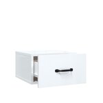 vidaXL Tables de chevet murales 2 Pièces Blanc brillant 35x35x20 cm