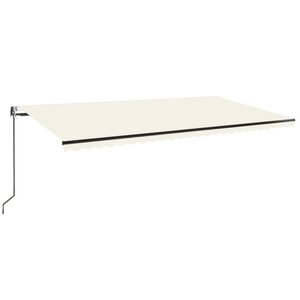vidaXL Auvent rétractable automatique 600x350 cm Crème