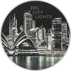 Monnaie SYDNEY Big City Lights 1 Oz Argent 5$ Cook Islands 2023 (PRÉCOMMANDE)