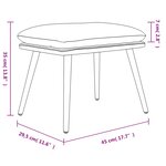 vidaXL Repose-pied Rouge bordeaux 45x29 5x35 cm Velours